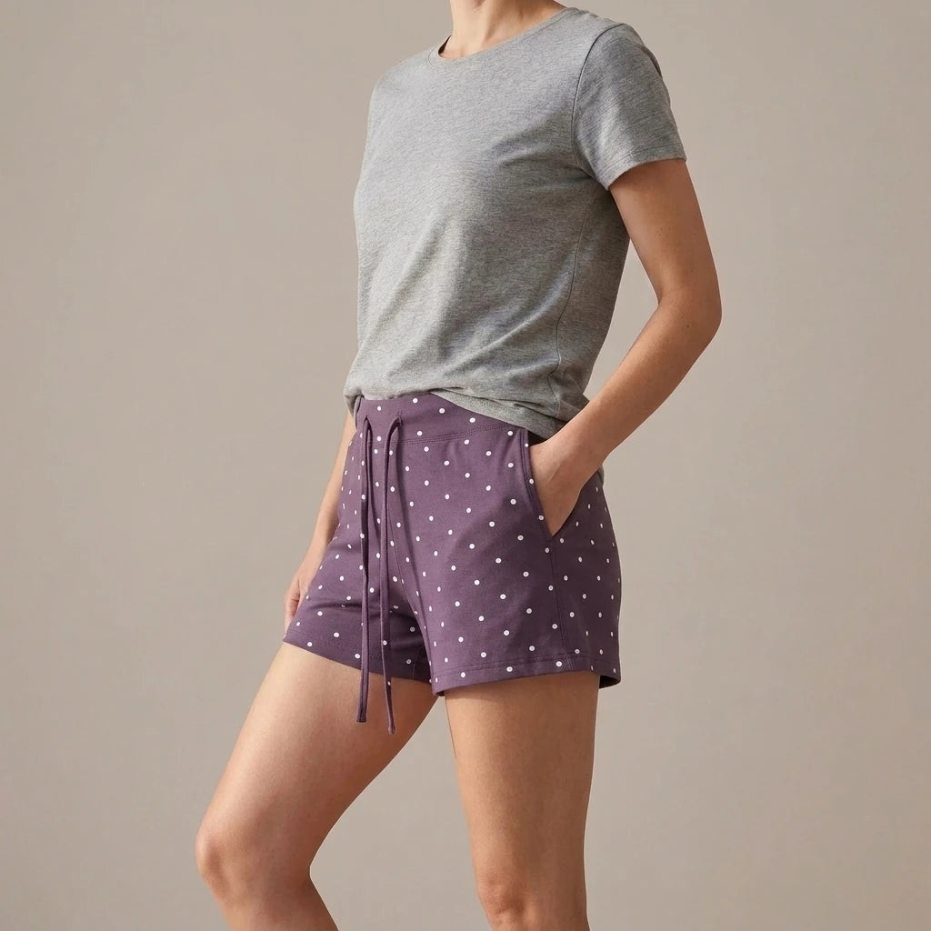 Elastic waist shorts for women — variant_front