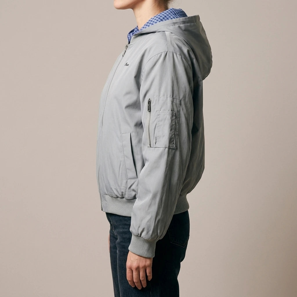 Cotton padded thick hooded jacket — lifestyle