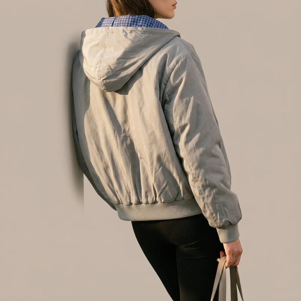 Cotton padded thick hooded jacket — lifestyle