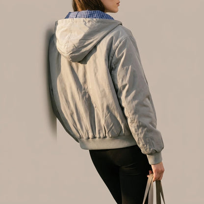 Cotton padded thick hooded jacket — lifestyle