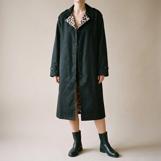Suede patchwork collar trench coat — lifestyle_lead