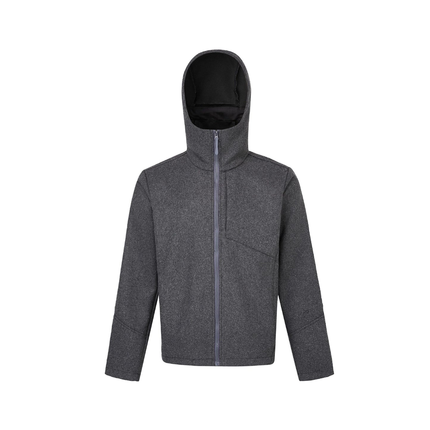 Commuting Warm Hooded Wool Blend Softshell Jacket for Men and Women — variant_front