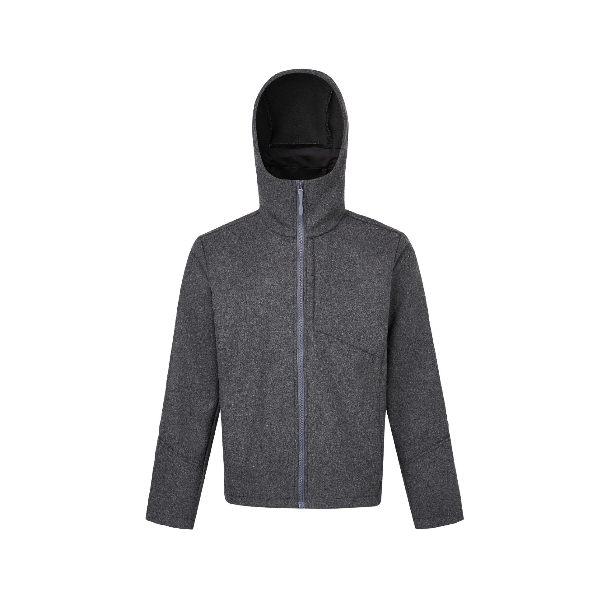 Commuting Warm Hooded Wool Blend Softshell Jacket for Men and Women — variant_front