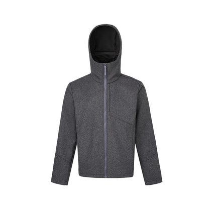 Commuting Warm Hooded Wool Blend Softshell Jacket for Men and Women — variant_front