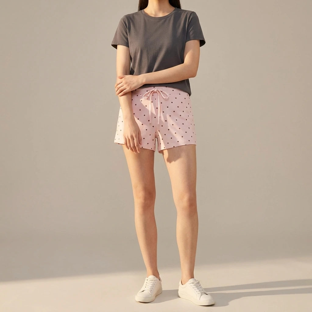 Elastic waist shorts for women — variant_front