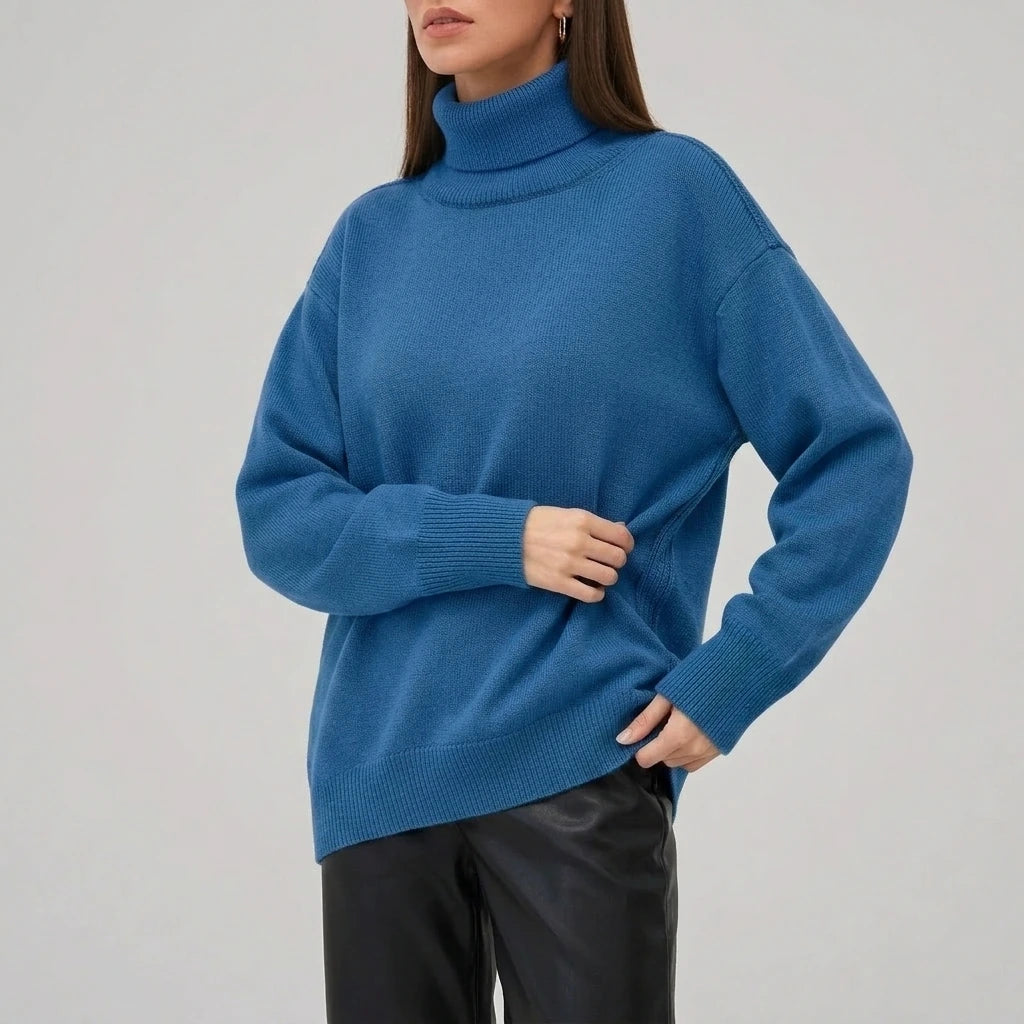 Turtleneck Long Sleeve Sweater — variant_front