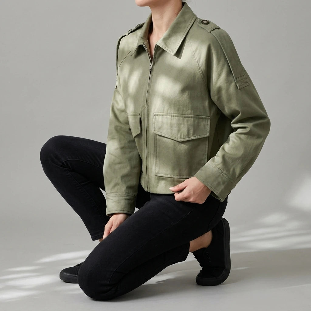 Casual Women's Short Trench Coat — lifestyle