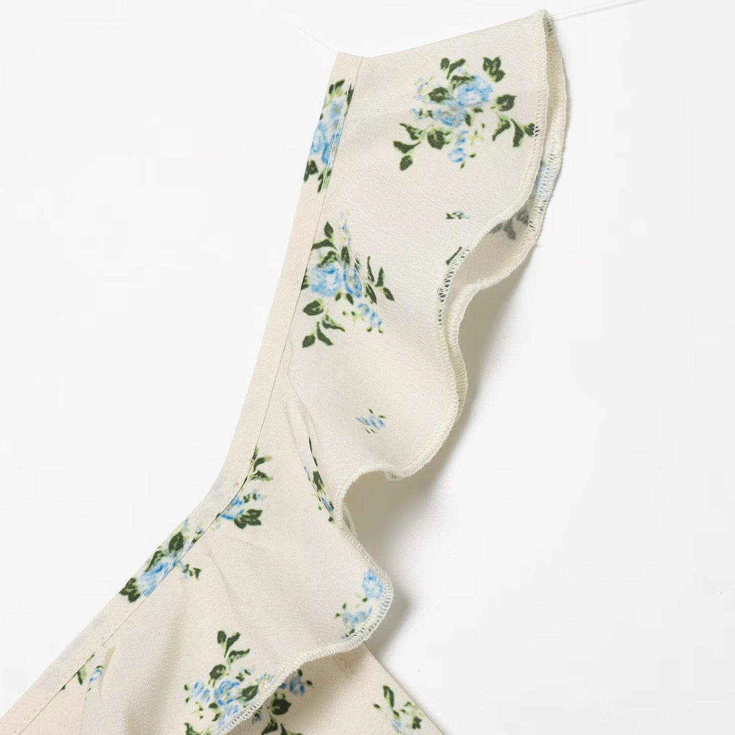 Floral Holiday Midi Dress Sleeveless Ruffle Edge Pullover in Printed Pattern, Effortless Style for Summer