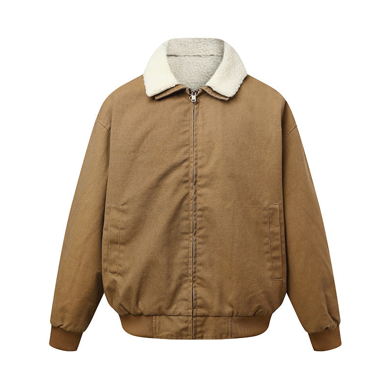 Collar  Faux shearling Stand-up collar Oversized  Jacket