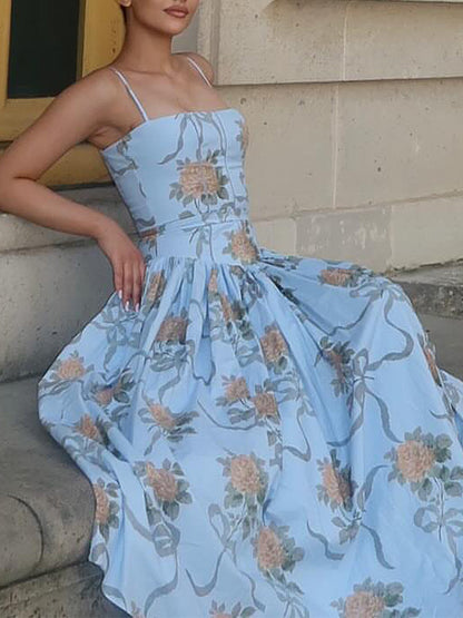 Copy of White Printed Strapless Maxi Dress Backless Fitted Summer Elegant Polyester