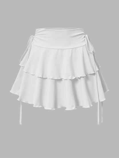 Women's High Waist Knit Mini Skirt, Elastic Waist, Slim Fit, Versatile Casual Summer Fashion, Solid Color Bottoms, Black, Sky Blue, Gray, Pink, Purple, Red, White