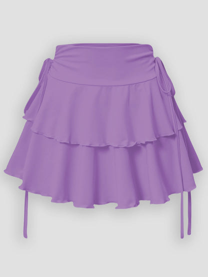 Women's High Waist Knit Mini Skirt, Elastic Waist, Slim Fit, Versatile Casual Summer Fashion, Solid Color Bottoms, Black, Sky Blue, Gray, Pink, Purple, Red, White