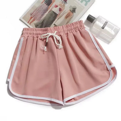 Women's High Waist Yoga Shorts Wide Leg Knit Fitness Loungewear for Gym Casual Summer Wear Black Pink Blue