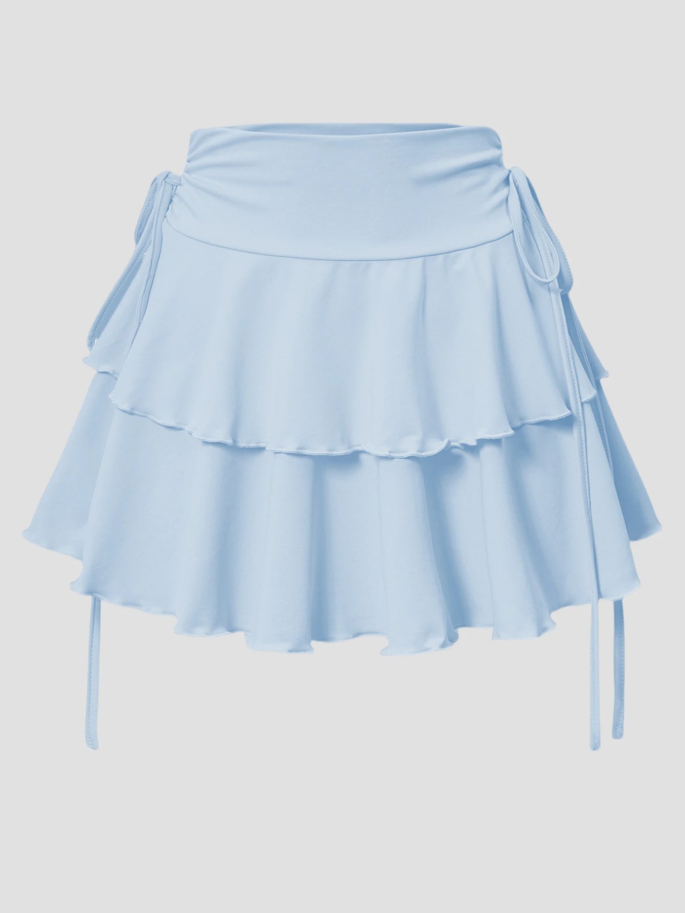 Women's High Waist Knit Mini Skirt, Elastic Waist, Slim Fit, Versatile Casual Summer Fashion, Solid Color Bottoms, Black, Sky Blue, Gray, Pink, Purple, Red, White