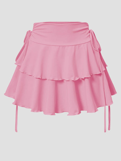 Women's High Waist Knit Mini Skirt, Elastic Waist, Slim Fit, Versatile Casual Summer Fashion, Solid Color Bottoms, Black, Sky Blue, Gray, Pink, Purple, Red, White