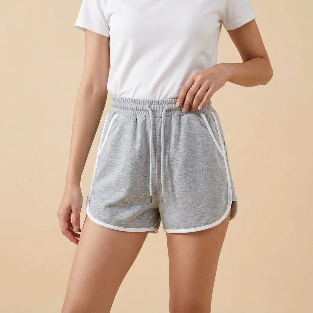 Style Casual Sports Shorts for Women, Loose and Comfortable Lounge Pants, Wide-Leg Shorts — variant_front