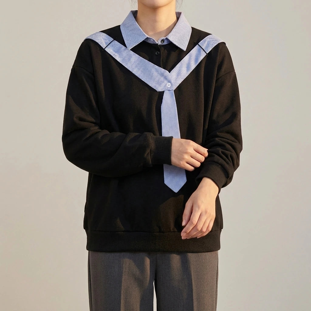 Minimalist and flannel polo shirt — lifestyle