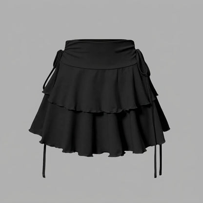 New Solid Color Skirt Women Summer Fashion Outdoor Versatile High Waist Slim Fit Elastic Waist Short Skirt Goods In Stock — variant_front