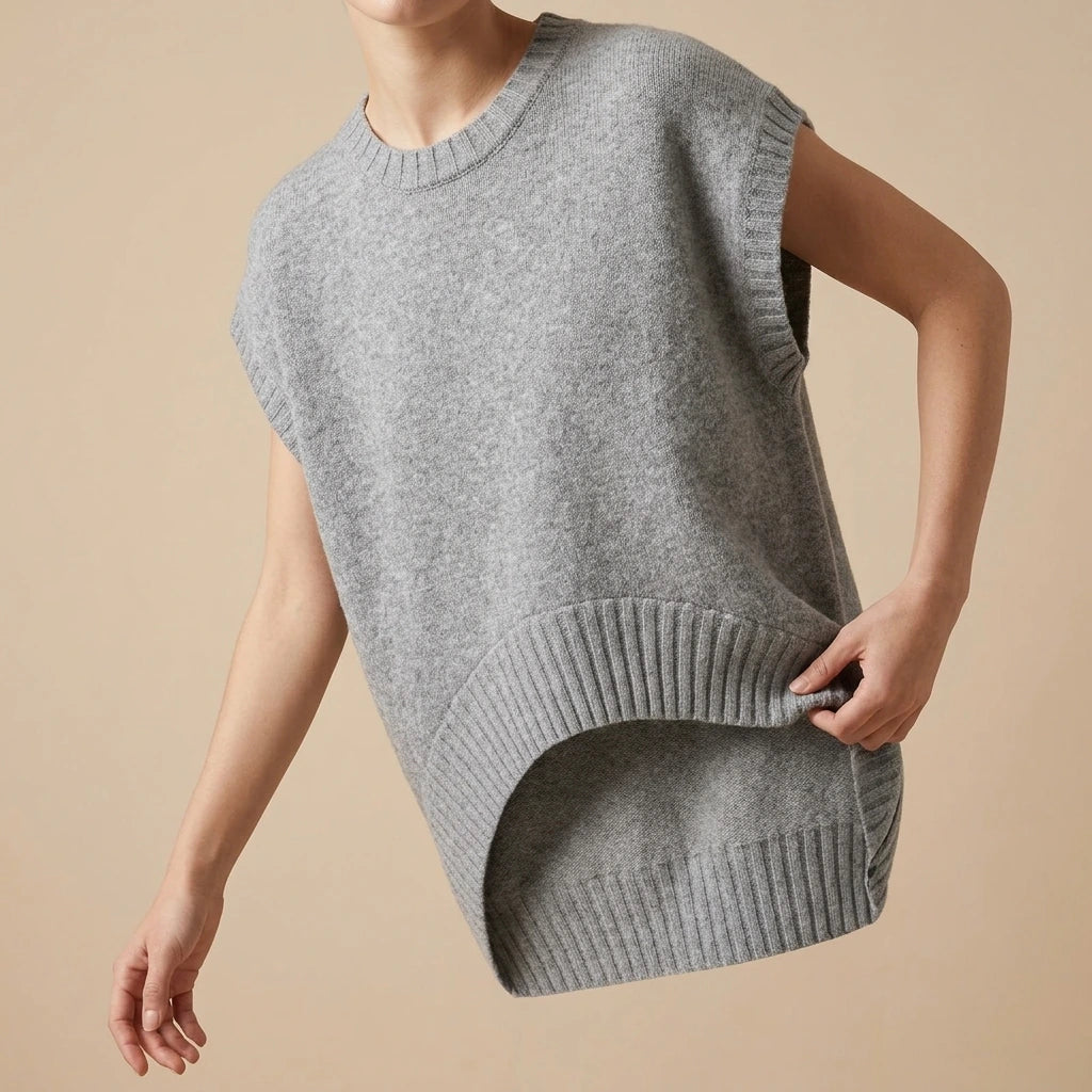 knitted vest — lifestyle
