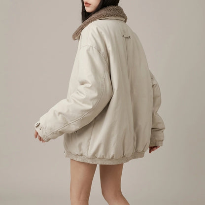 Style Sherpa Fleece Hooded Cotton Jacket for Women — lifestyle