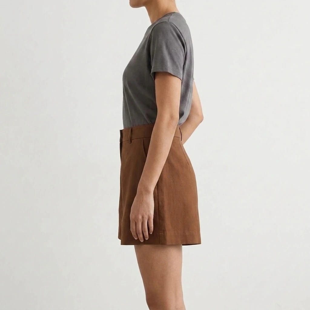 High waisted wide leg shorts — variant_front