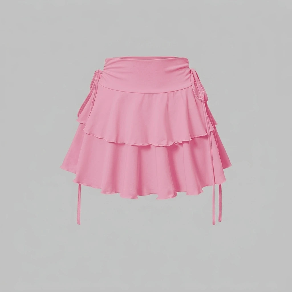 New Solid Color Skirt Women Summer Fashion Outdoor Versatile High Waist Slim Fit Elastic Waist Short Skirt Goods In Stock — variant_front