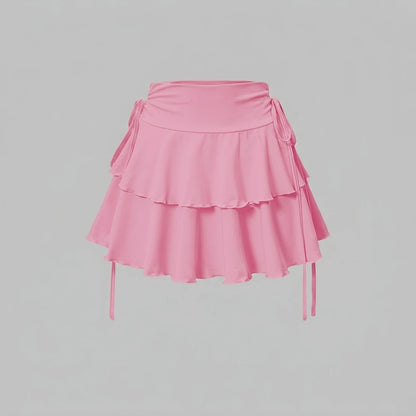 New Solid Color Skirt Women Summer Fashion Outdoor Versatile High Waist Slim Fit Elastic Waist Short Skirt Goods In Stock — variant_front