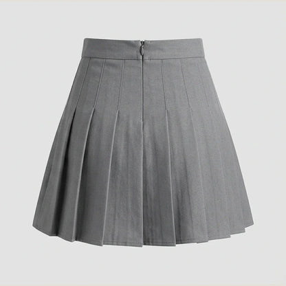 2025 Summer New Women's High Waist Fashion Trend Pleated Skirt Pleated Korean Version Tennis Student Dance Mini Skirt — product_only_back