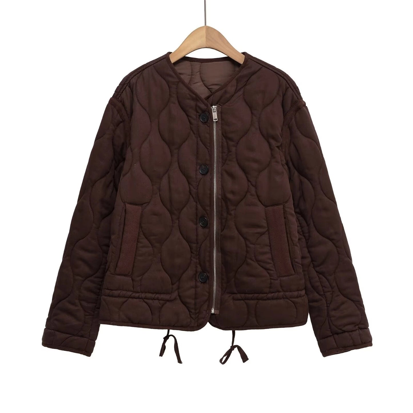 Loose Quilted Cotton Jacket — variant_front
