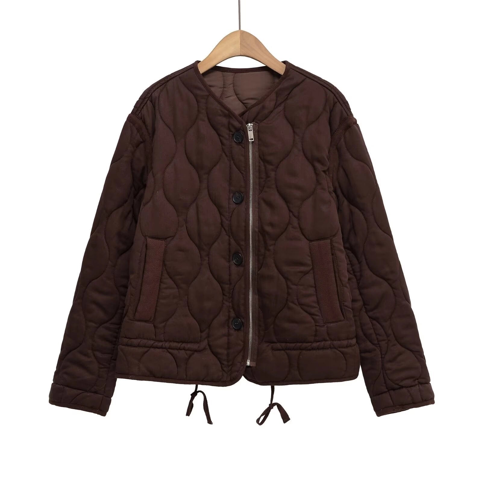 Loose Quilted Cotton Jacket — variant_front