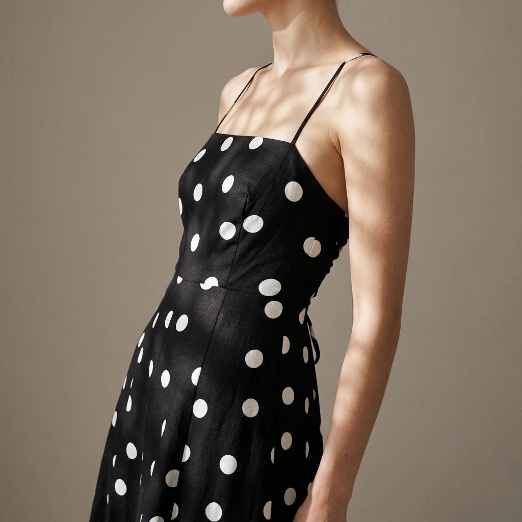 Classic polka dot neck dress for summer — lifestyle_lead