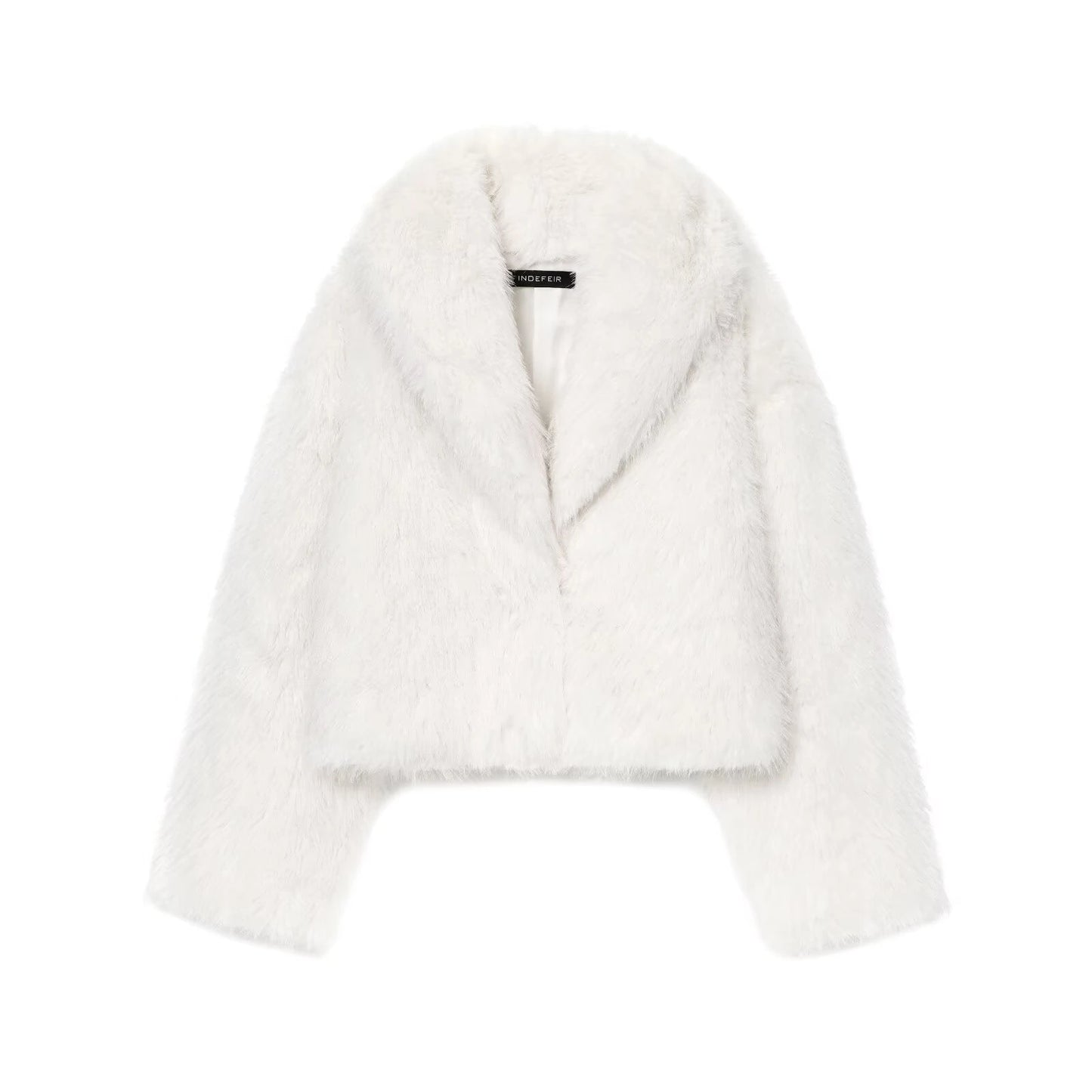 Casual short faux fur coat — variant_front