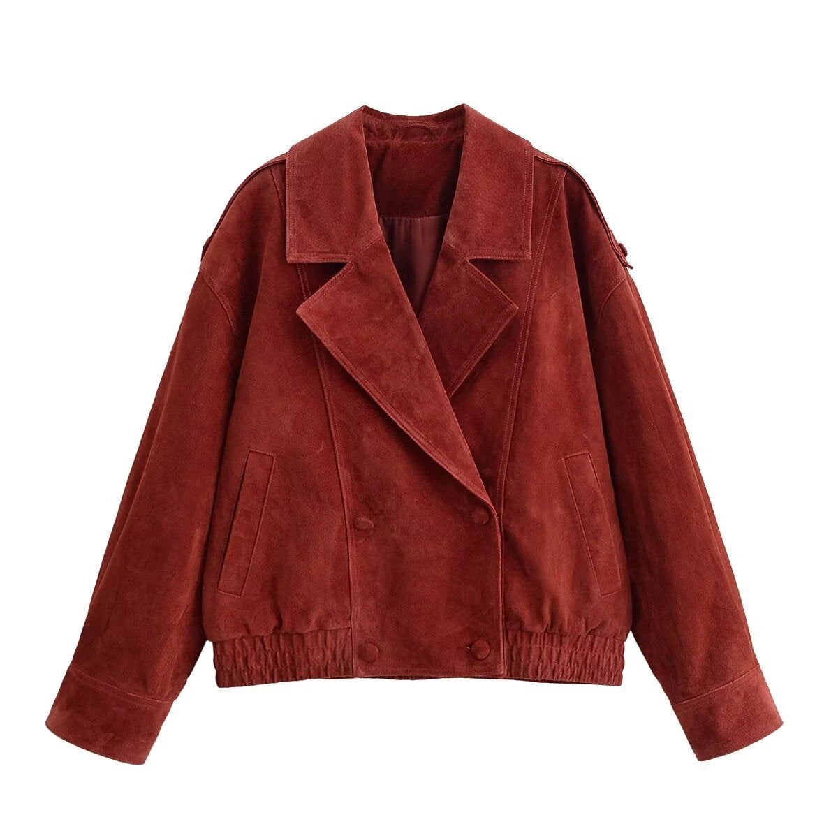 Imitation leather jacket jacket — variant_front