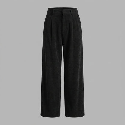 Corduroy Trousers Thick Silver Fox Fleece Long Pants — variant_front