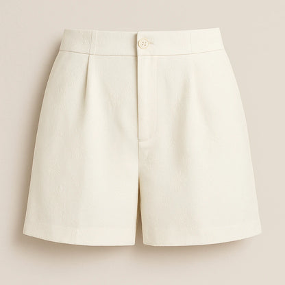 Isolated product image of Apricot Pockets Jacquard Shorts Polyester Refined Summer Modern on simple background
