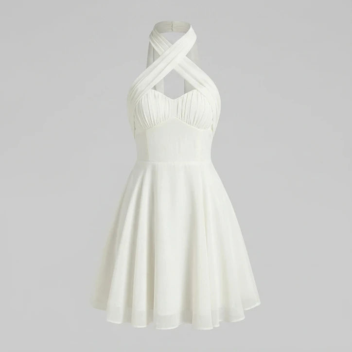 Front product-only image of Apricot Sweetheart Neck Chiffon Tank Top
