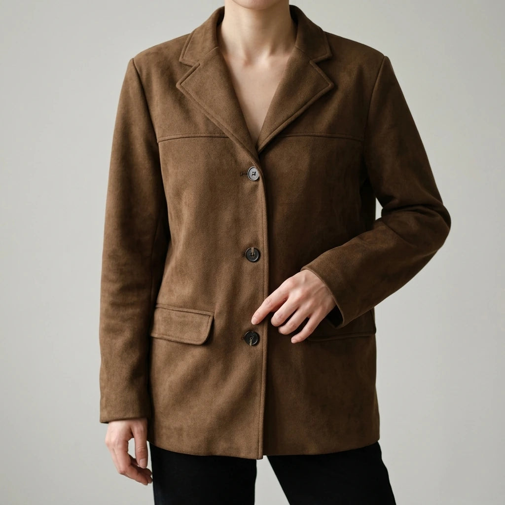 Retro suede jacket jacket — lifestyle