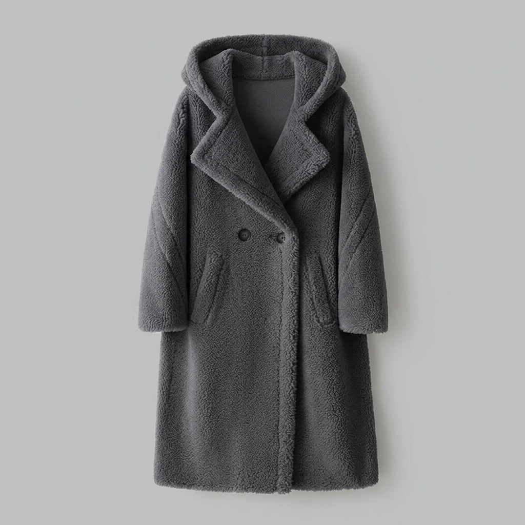 Teddy Bear Coat Female Winter New Sheep Shearling Medium-Length Section Lamb Fur One Fur Coat — variant_front