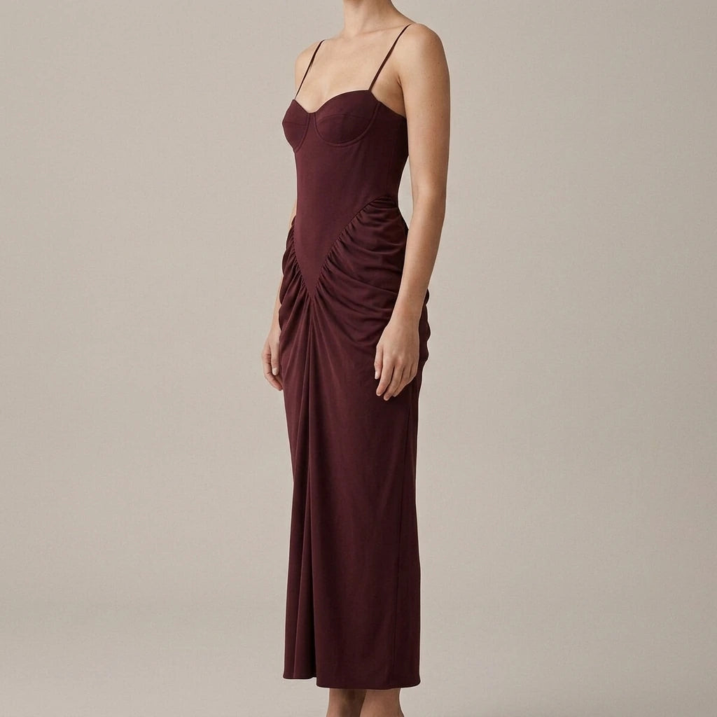 Wrinkled corset dress for women in summer — variant_front