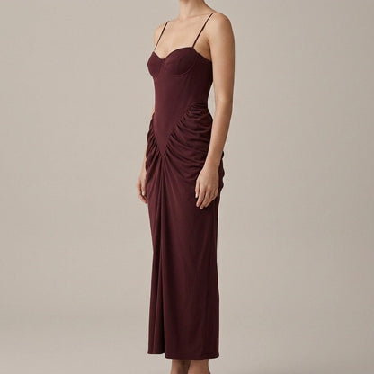 Wrinkled corset dress for women in summer — variant_front