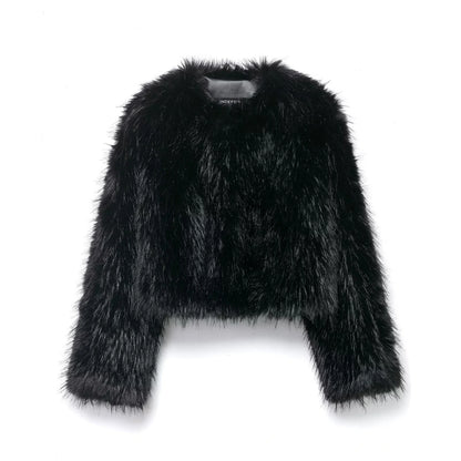 Street faux fur coat for winter — variant_front