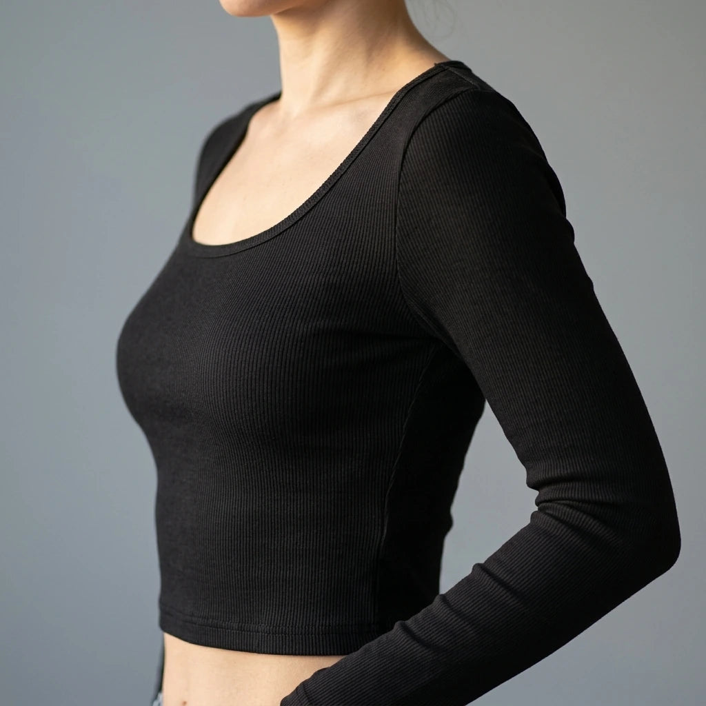 Neck Long Sleeve T-Shirt — lifestyle