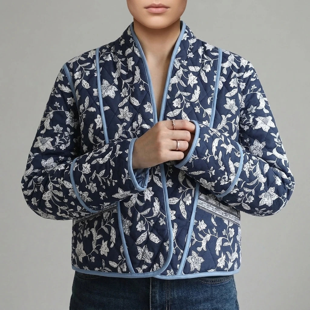 Casual Reversible Quilted Patchwork Jacket for Women — variant_front