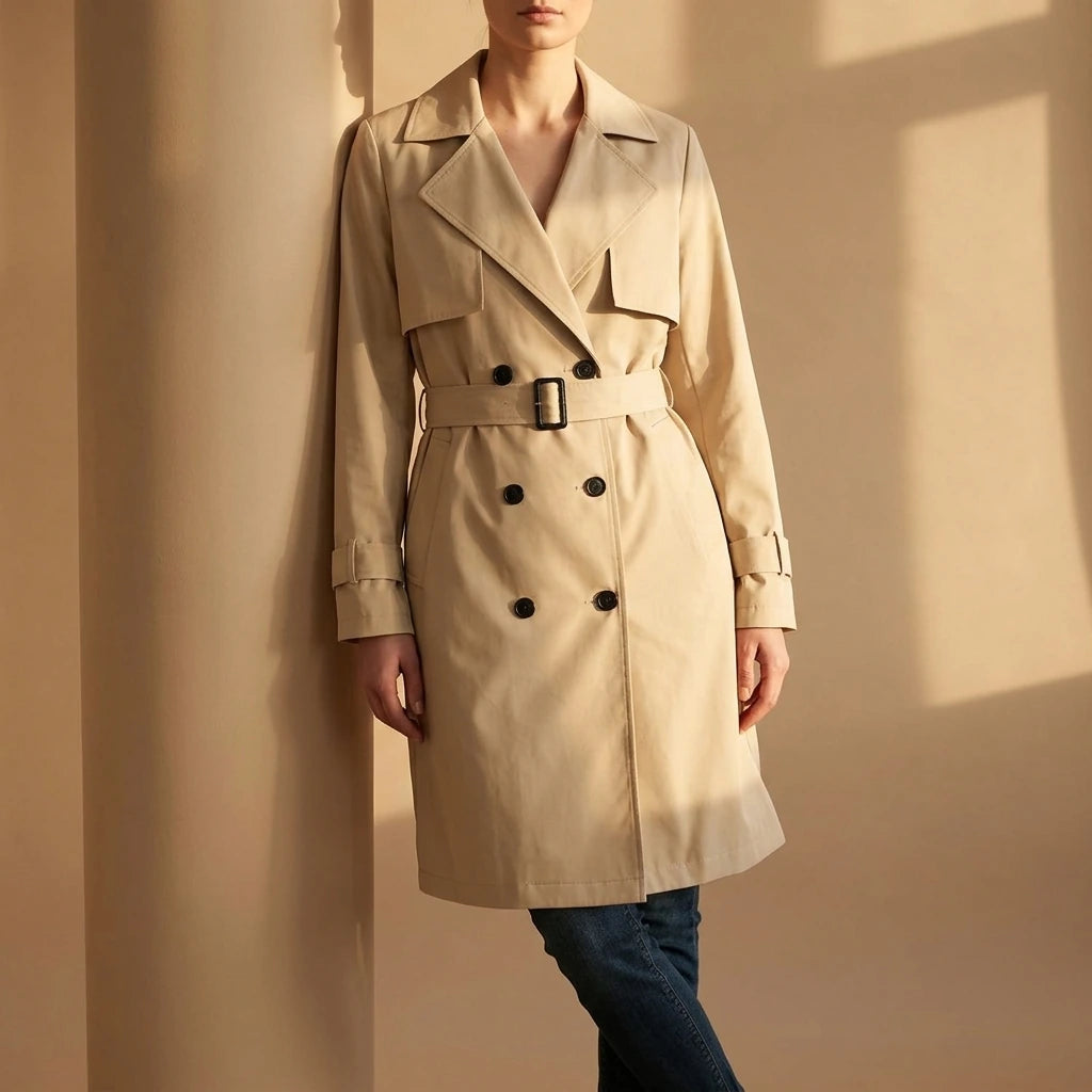 Women's lightweight trench coat — lifestyle