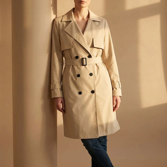 Women's lightweight trench coat — lifestyle
