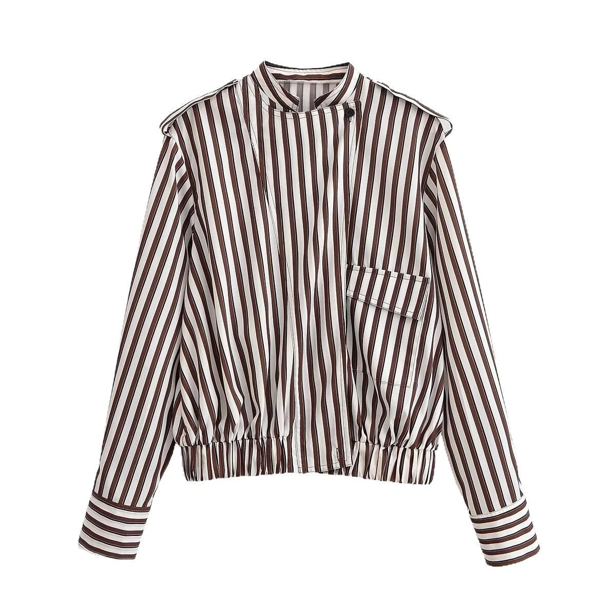 Striped pilot jacket jacket — variant_front