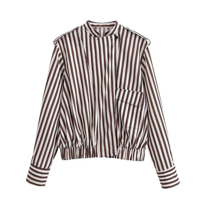 Striped pilot jacket jacket — variant_front