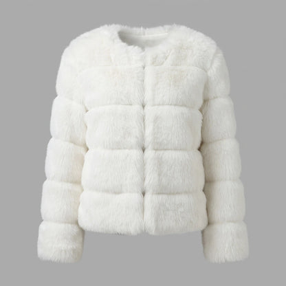 Women's faux fur coat — variant_front