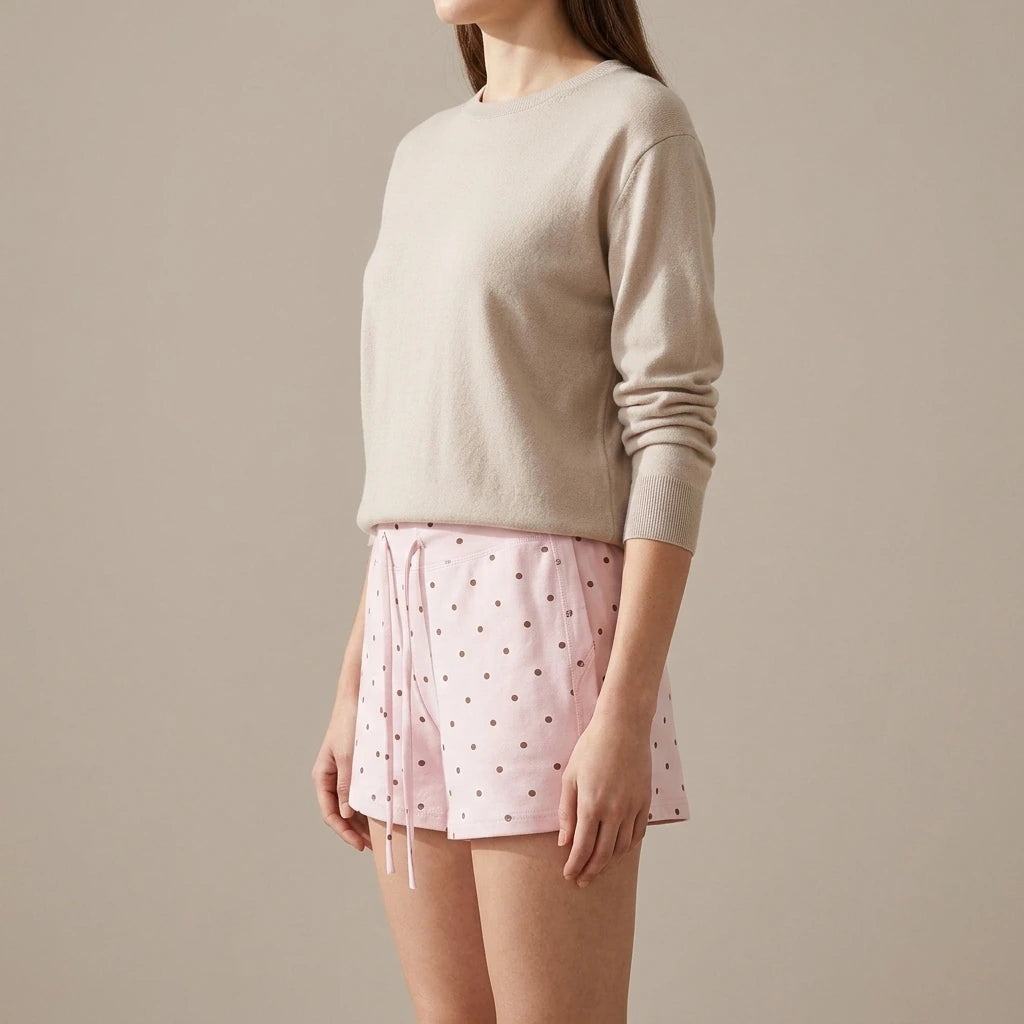 Elastic waist shorts for women — variant_front