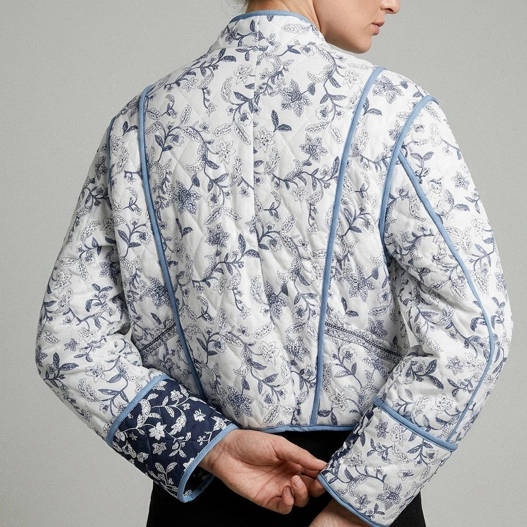 Casual Reversible Quilted Patchwork Jacket for Women — variant_front